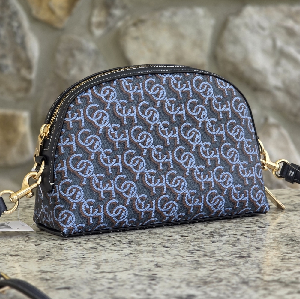Coach Madi Monogram Dome Blue Crossbody